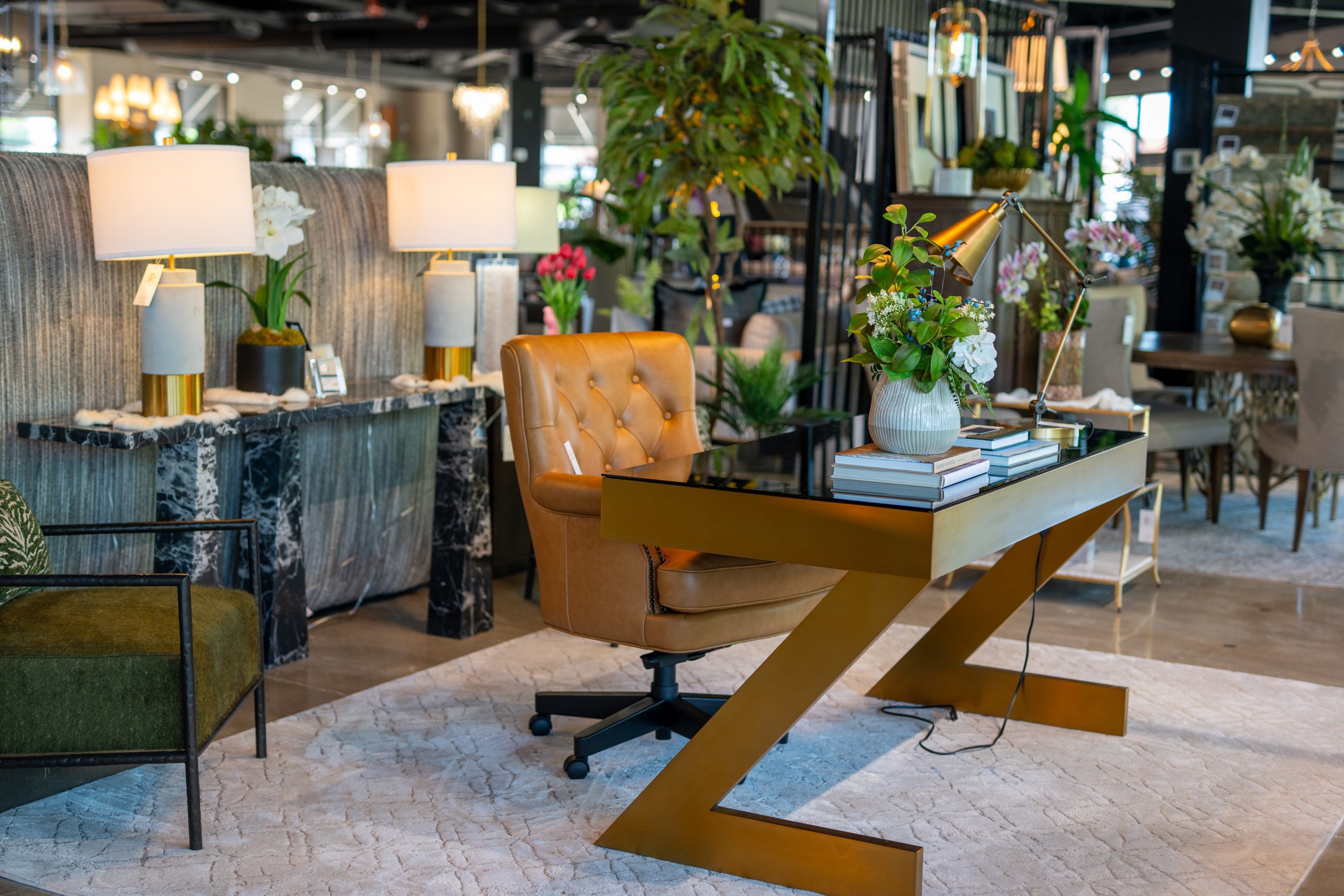 Home office desk and furnishings at Louis Alan Design Gallery