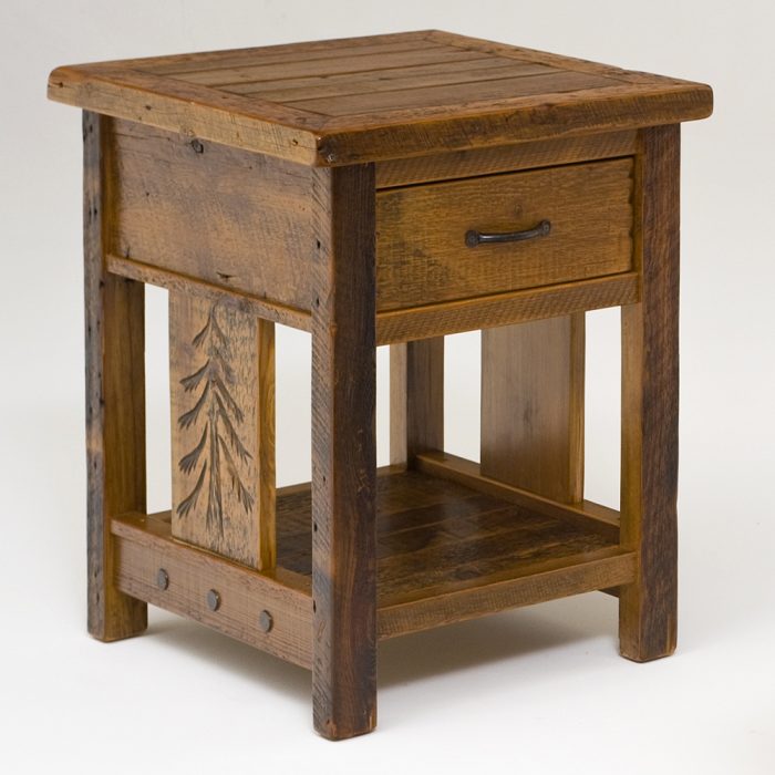 Sequoia Square Nightstand with Drawer - Image 2