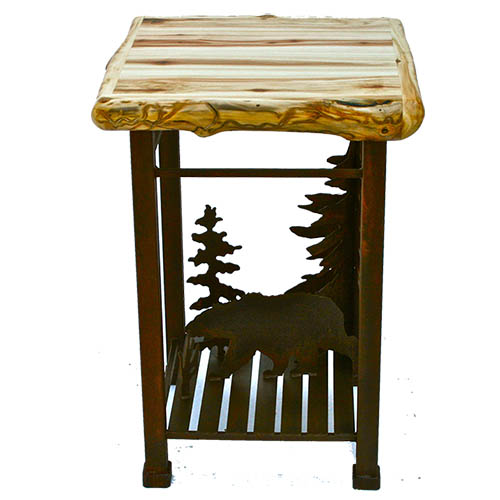 aspen metal end table