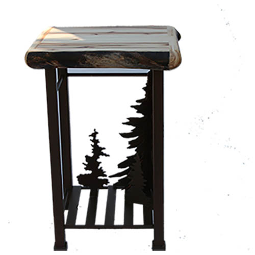 metal end table