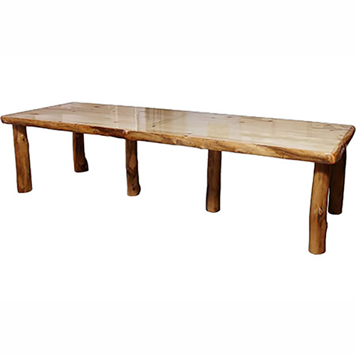aspen log dining table