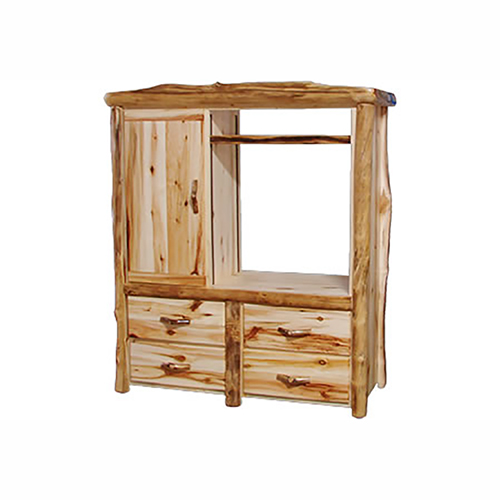 aspen log entertainment center
