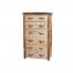 aspen log 6 drawer chest
