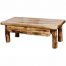 aspen half log drawer coffee table
