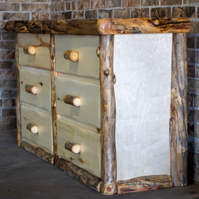 Light Aspen Log 6 Drawer Dresser - Image 2