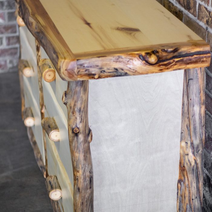 Light Aspen Log 6 Drawer Dresser - Image 3