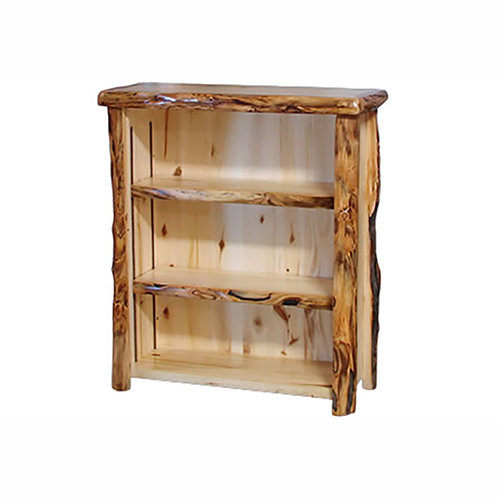 aspen log bookcase