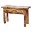 aspen log sofa table