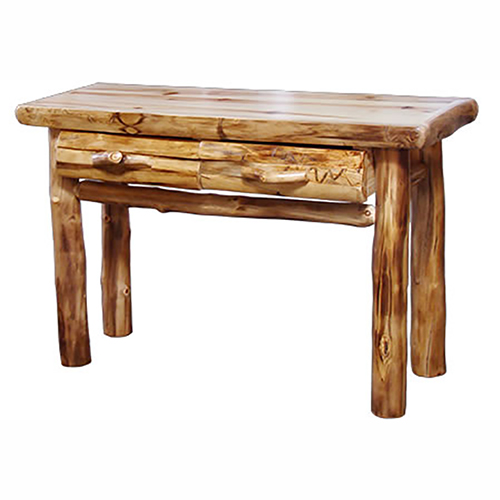 aspen log sofa table