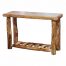 aspen spindle shelf sofa table