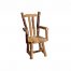 aspen log v-back chair
