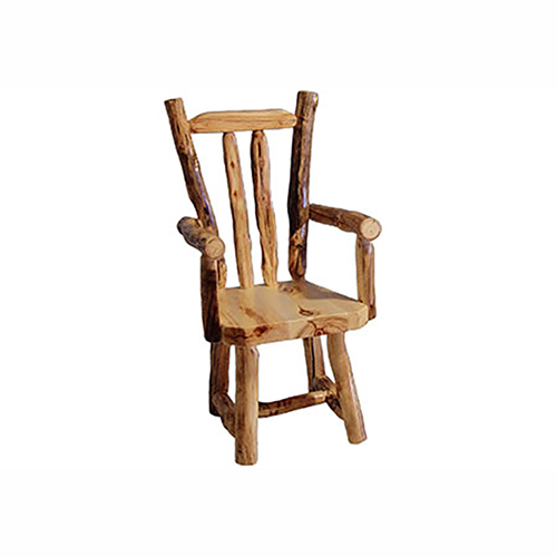 aspen log v-back chair