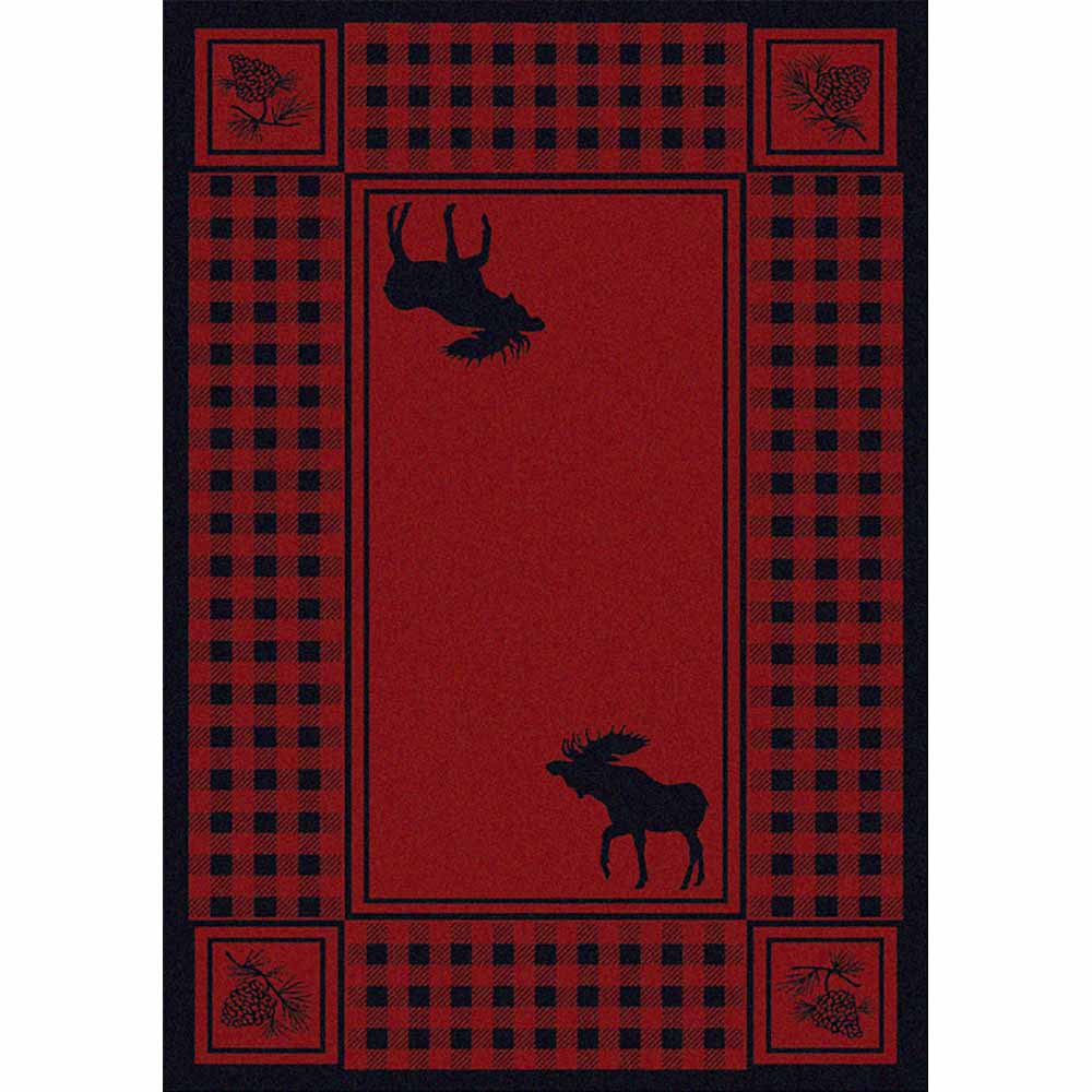 Moose Rug Red