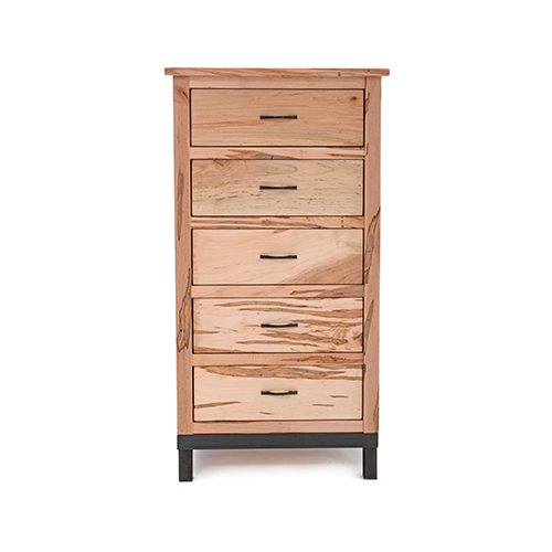 Denver 5 Drawer Lingerie Chest–Solid Maple-Metal Legs 88419-MM