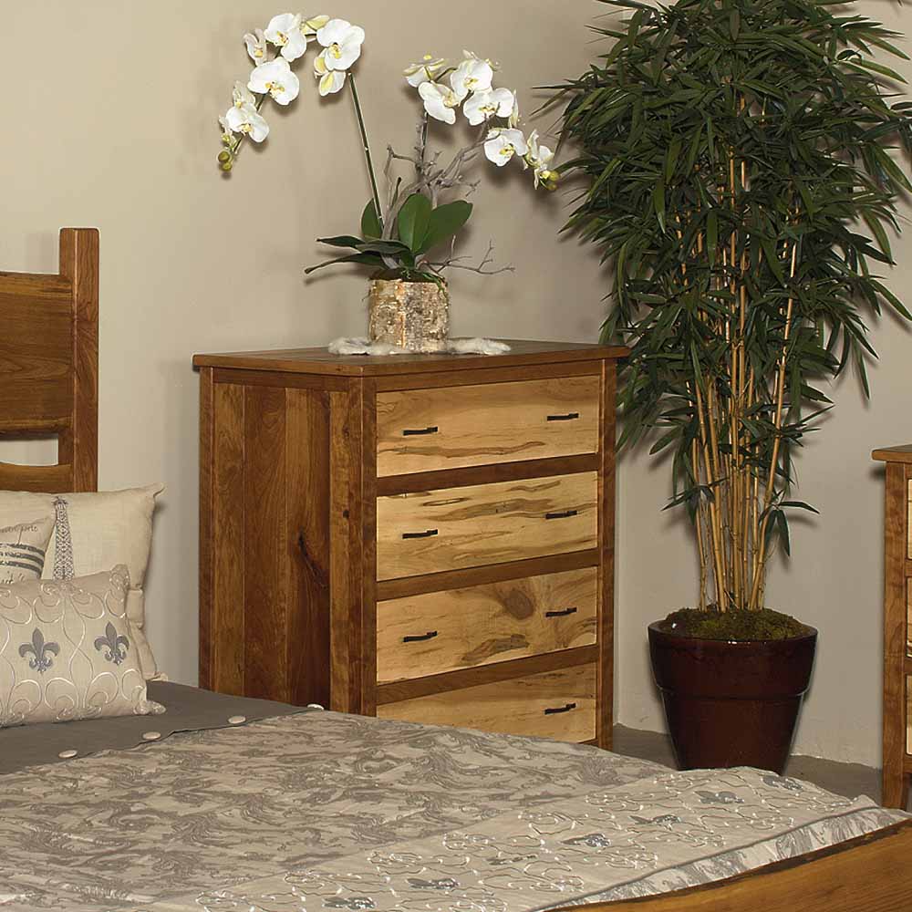 Denver 4 Drawer Chest – Maple-Cherry-Wood Tapered Legs 88426-WCM
