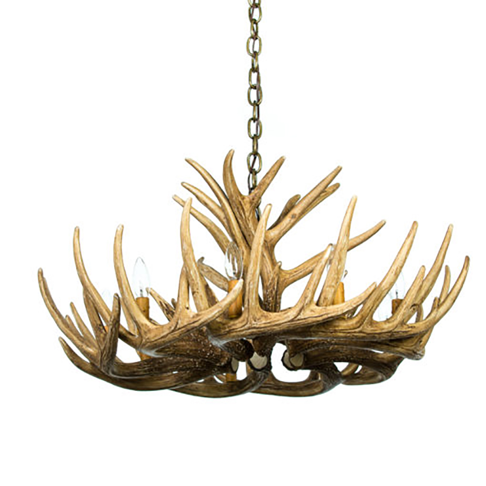 Whitetail Deer 12 Antler Cascade Chandelier W12C, W12CDL