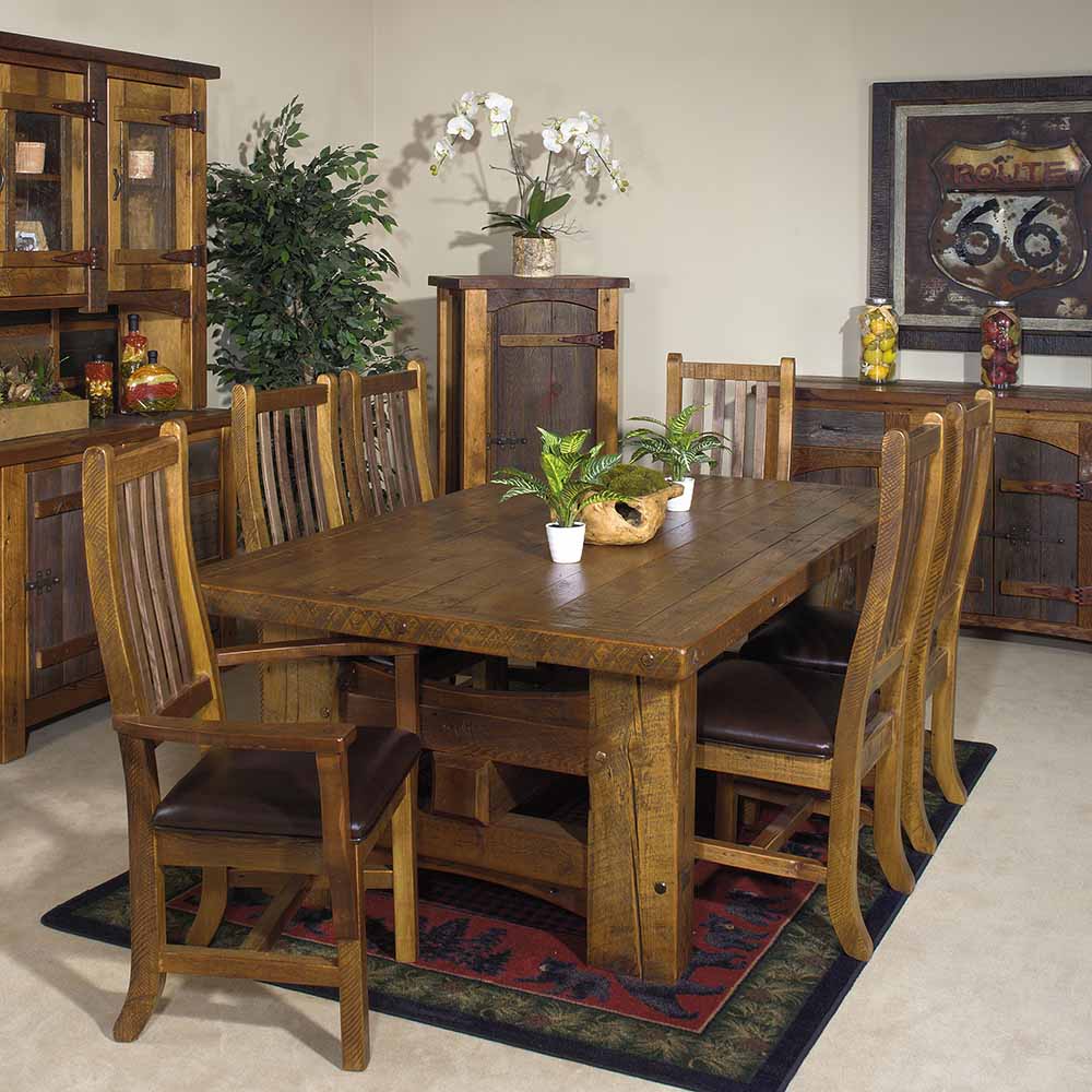 Stony Brook Reclaimed Barn Wood Laredo Dining Table 7083