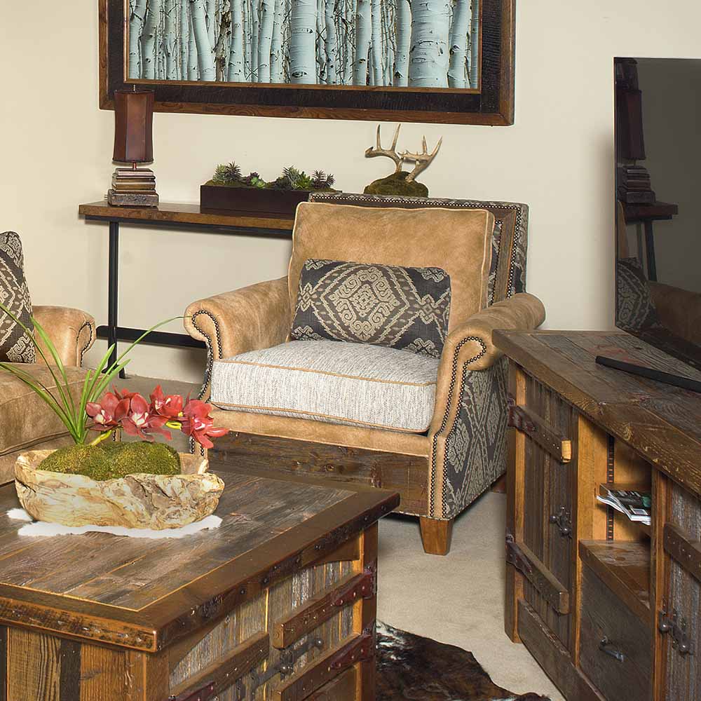 Aztec Sunrise Norfolk Reclaimed Barn Wood Chair-Aztec Sunrise 6592420-C