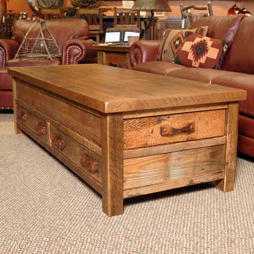 Stony Brooke Reclaimed Barn Wood 4 Drawer Coffee Table 7215