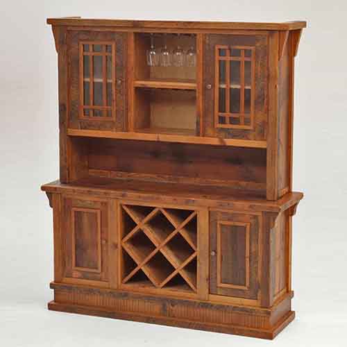 Stony Brooke Reclaimed Barn Wood Hutch-Wine/Glass Storage 7734
