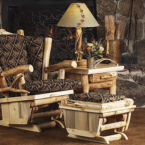 Aspen Log End Tables