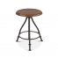 Walnut Top Industrial Loft Stool