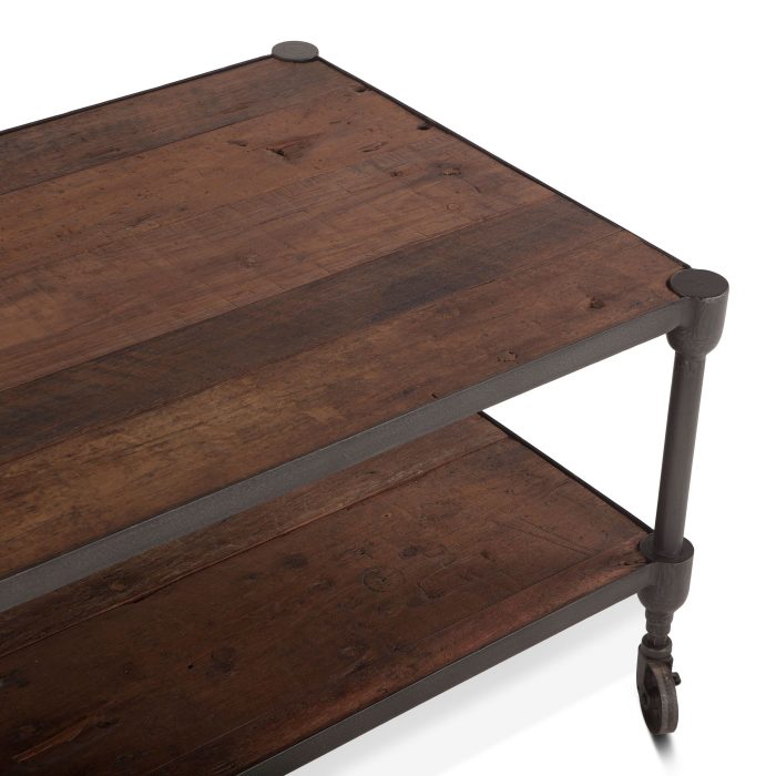 Industrial Teak 48" Coffee Table - Image 3