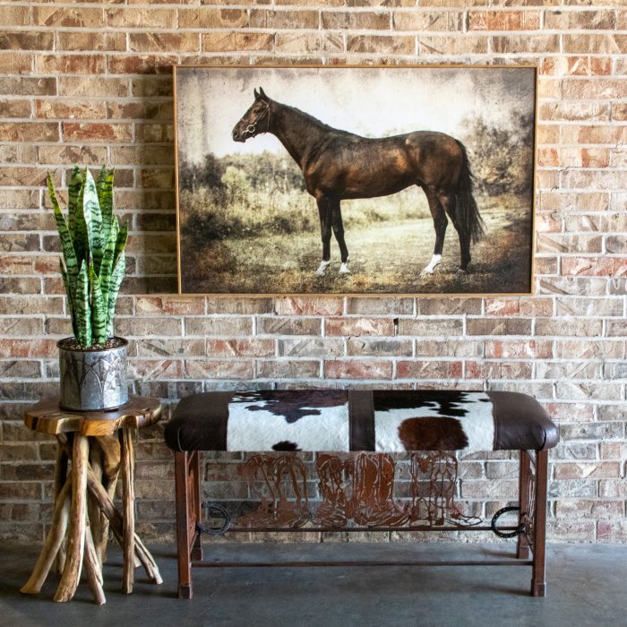 Texas Two Step Cowhide Bench