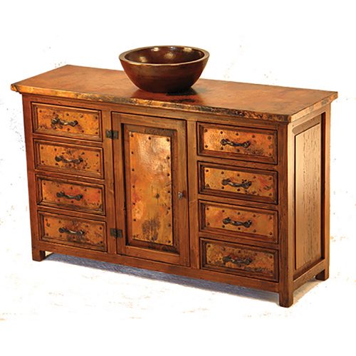 Francisco 1 Door 8 Drawer Copper Buffet