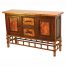 Copper Sofa Table with Remaches Base