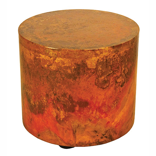 Copper Round End Table