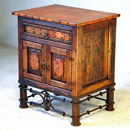 copper nightstand