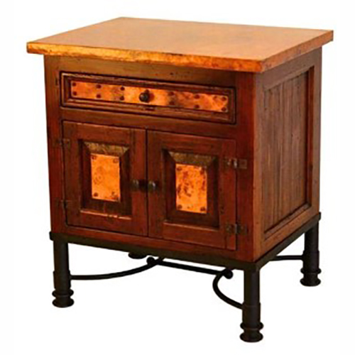 copper nightstand