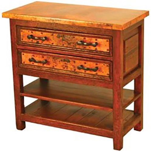 copper nightstand