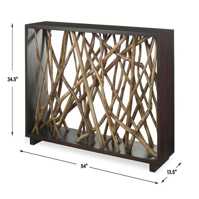 Teak Maze Console Table - Image 4