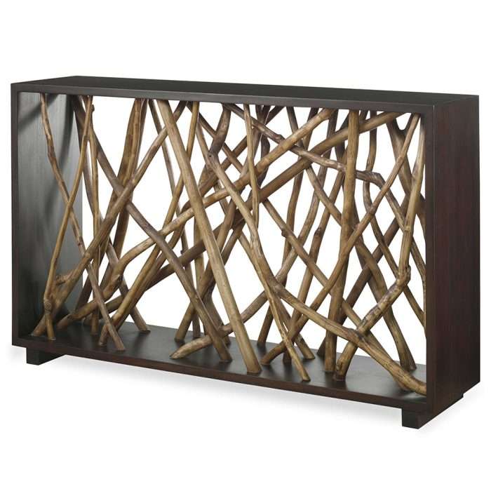 Teak Maze Console Table - Image 3